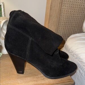 Michael Kors Black Suede Heeled Boots
